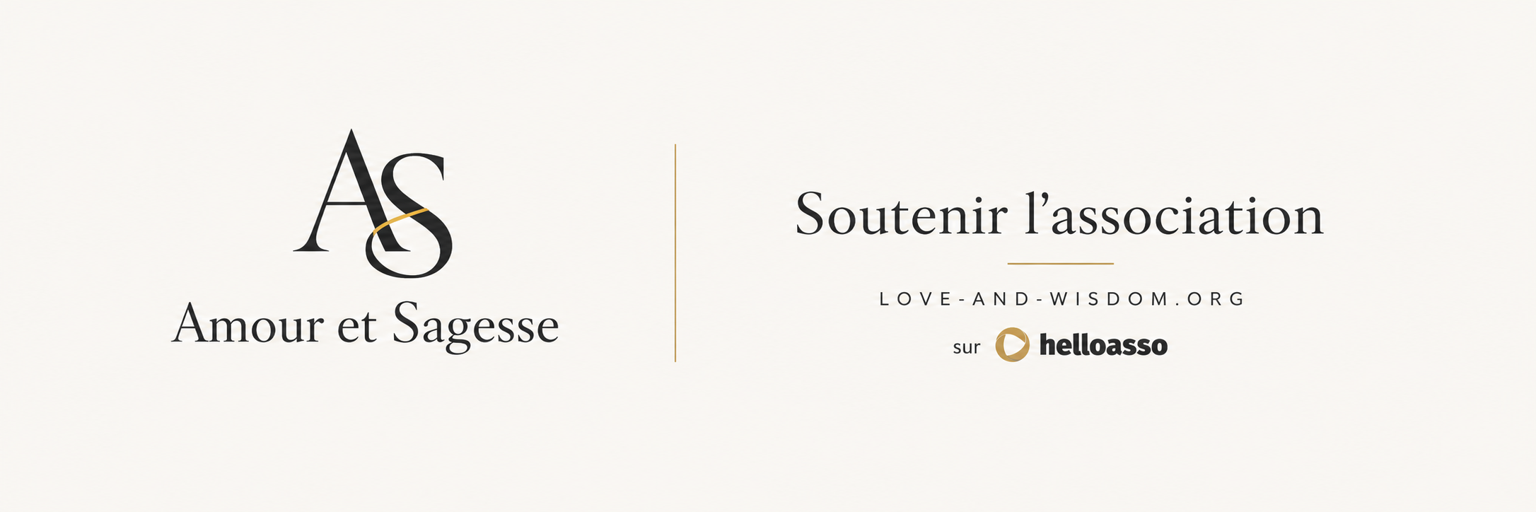 Bannière HelloAsso Amour et Sagesse